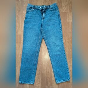 Dynamite Women's Straight Leg Jeans in Vibrant Blue